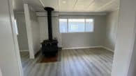 den with wood stove